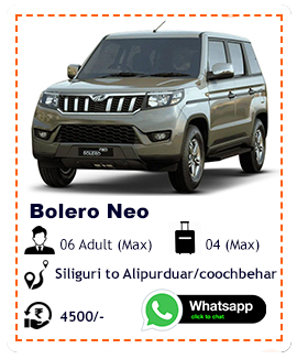 Bolero car rental from Siliguri to Alipurduar coochbehar, Siliguri to Alipurduar coochbehar cab rental