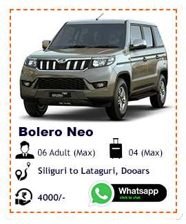 Bolero car rental from Siliguri to Lataguri Dooars, Siliguri to Lataguri Dooars cab rental